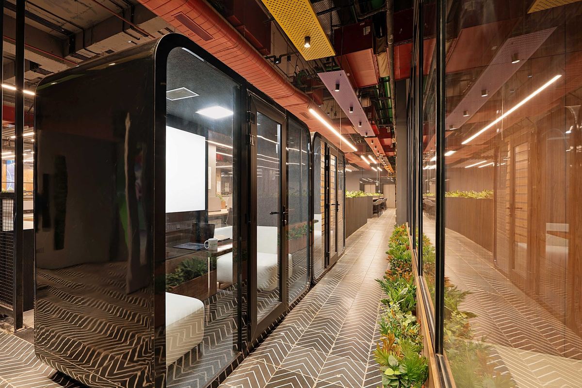 Meeting pod at the Influence office